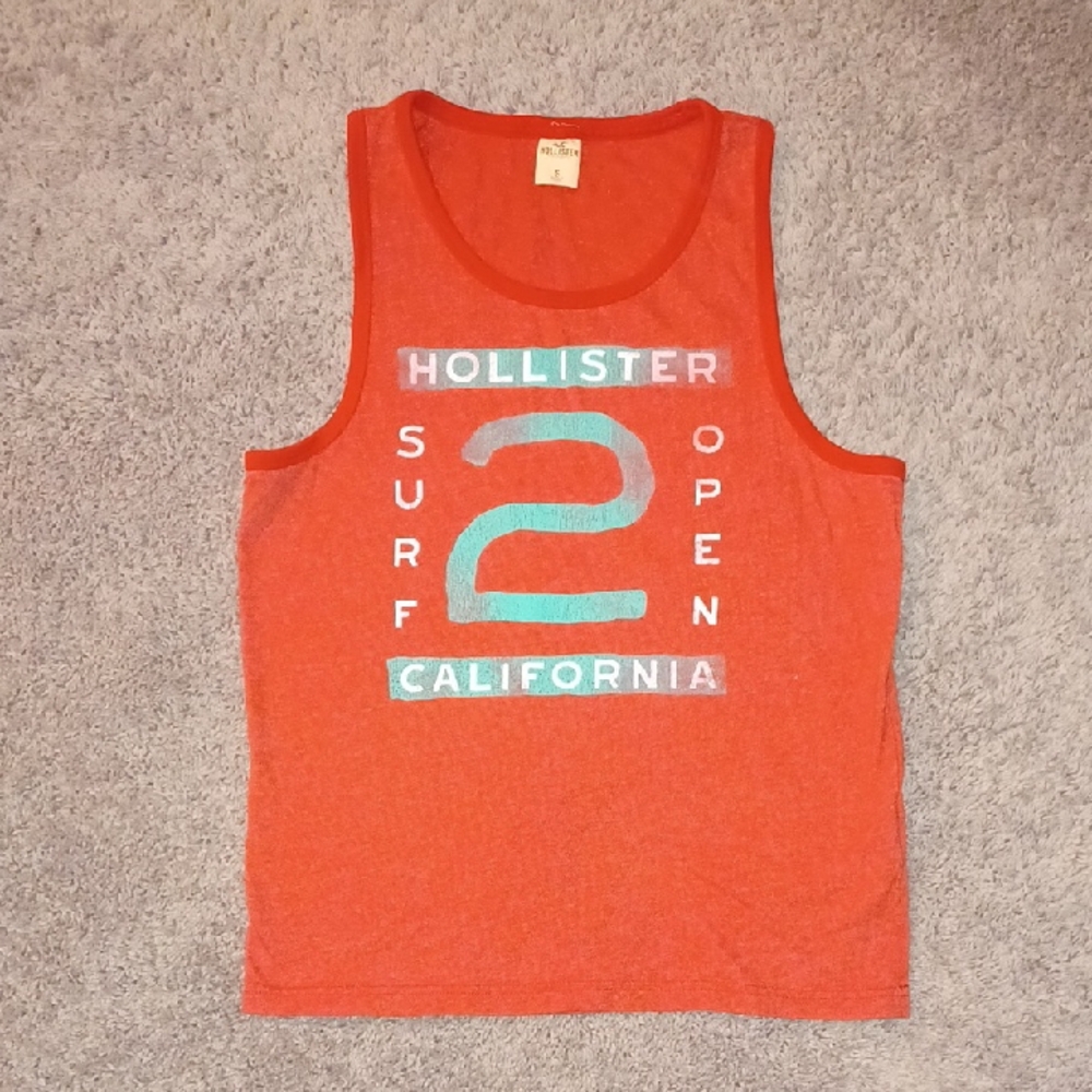 Y2K Hollister Coral Graphic Tank Top